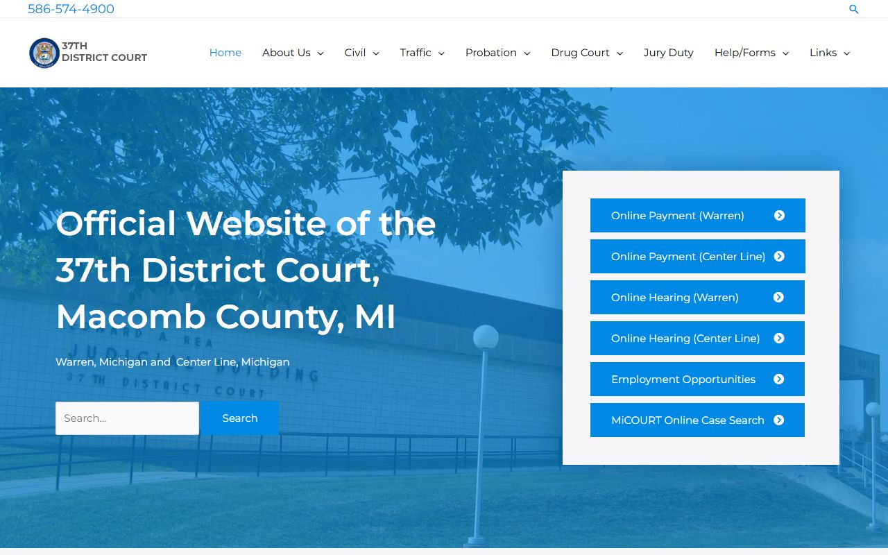 37th District Court Warren Michigan traffic court records