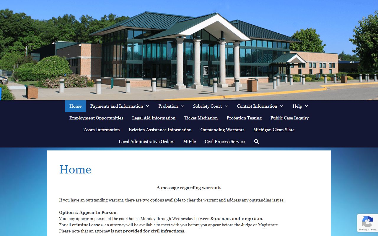 18th District Court Westland traffic court records website